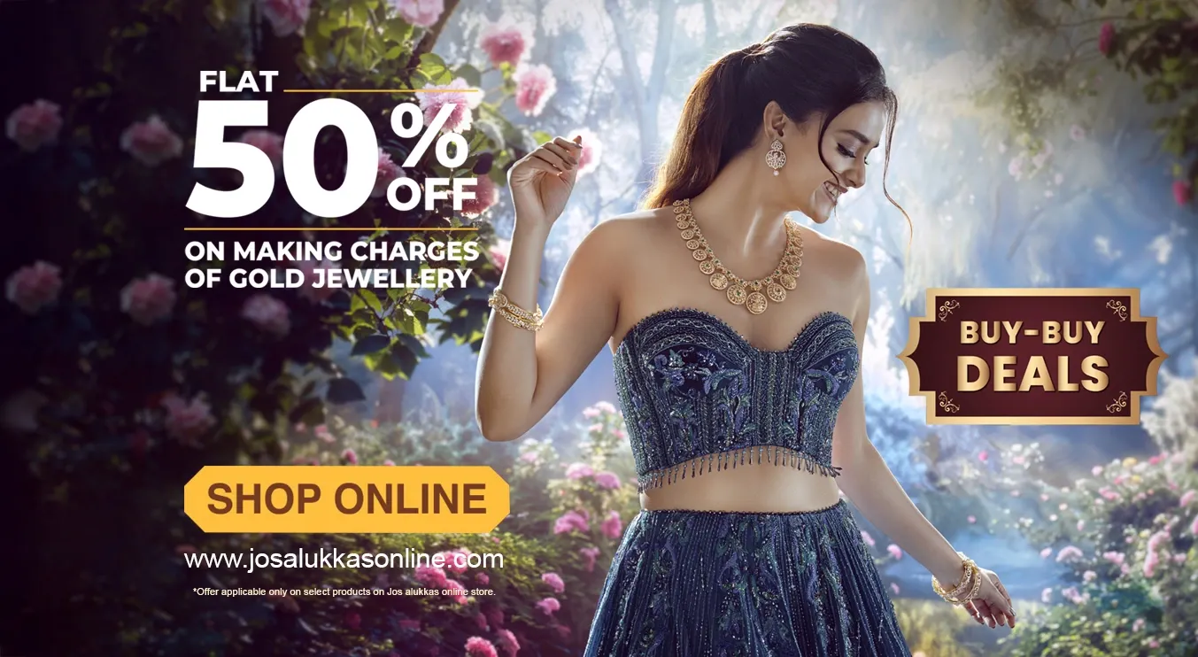 Flat 50% off on making charges of gold jewellery