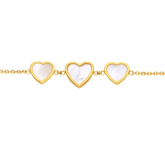 Trendy little heart pattern Gold Bracelet-JA3U7W