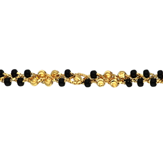 Timeless black beaded Gold Bracelet-JAYQRU