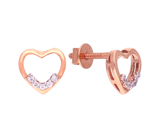 Heartshine 18 kt Ivy Rose Gold Earrings-JA4XIC