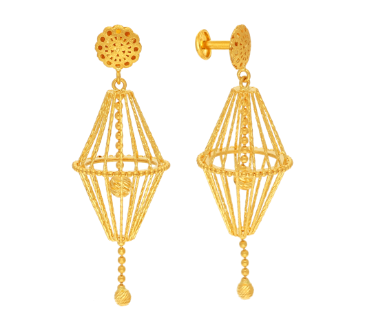 Celestial Glow Gold Earrings-JA5F4E