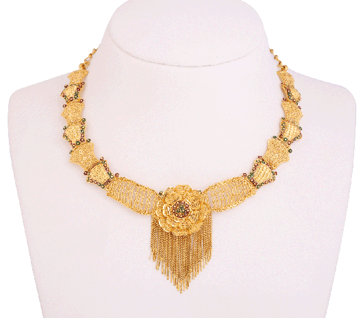 Contemporary Charm Gold Necklace-JA8Q4C