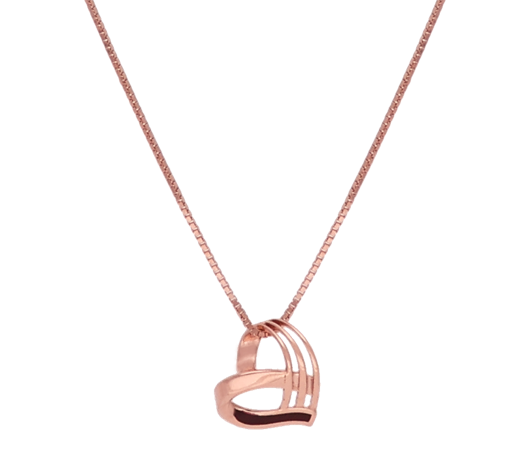 Golden Heart 18 kt Ivy Rose Gold Necklace-JACLKF