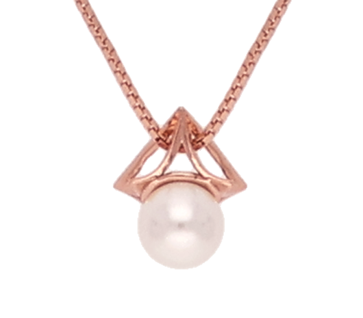 Trendy Twist 18 kt Ivy Rose Gold necklace-JADSMO