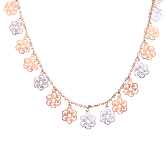 Trendy Treasure 18 kt Ivy Rose Gold necklace-JAKX3D