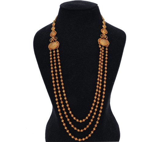 Glamour Cascade Layered Gold Necklace-JAO9WD