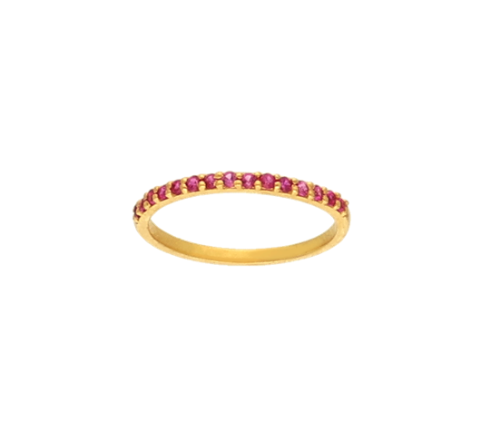 Blush motif pink stone Gold Ring-JAA8X0