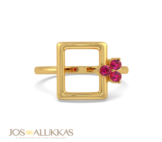 Color Chic simple pattern Gold Ring-JAIUA8